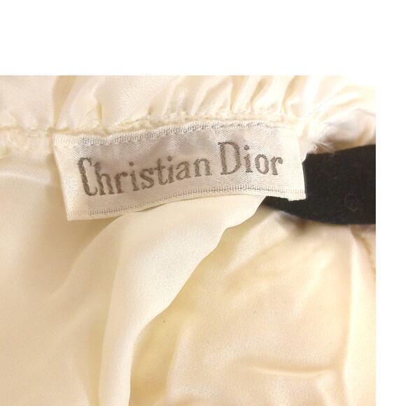 Vintage Christian Dior I. Magnin Butter Yellow White Floral Trim Nightgown READ - Picture 4 of 8